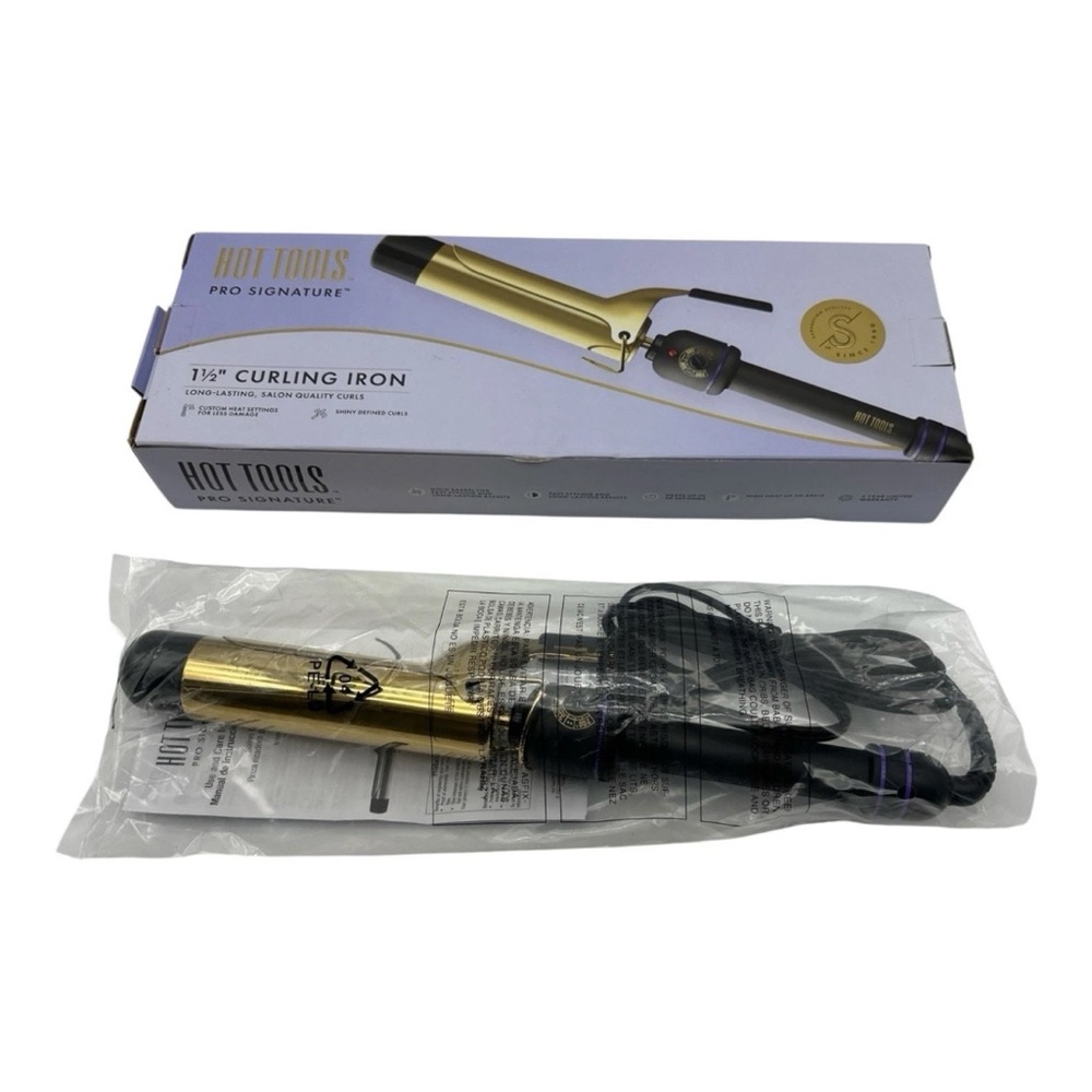 Hot Tools Pro Signature Gold 1” Curling Iron . New in box